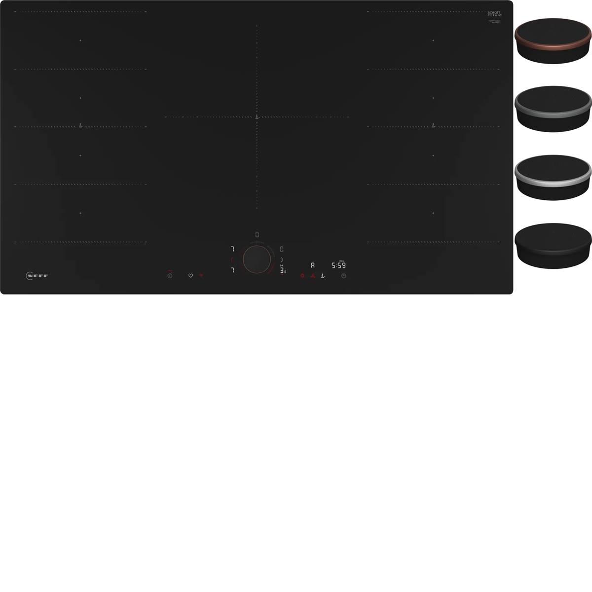 Neff T69PYV4C0 Induktionskogeplade, 90 cm plano